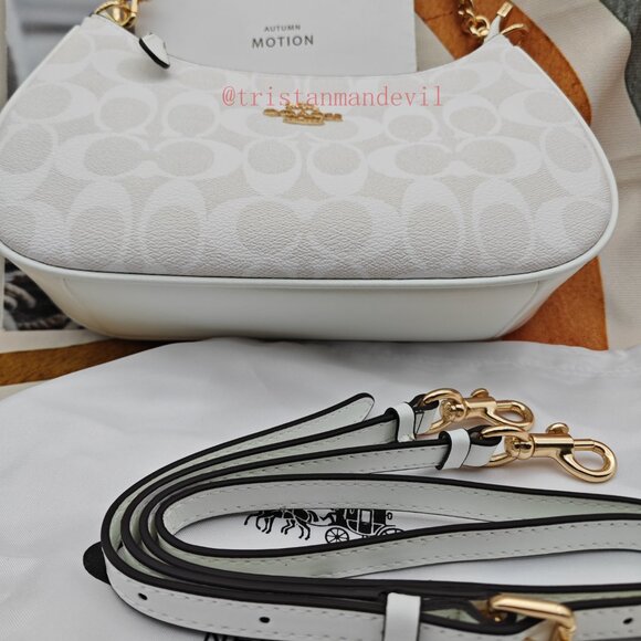 coach Teri Shoulder Bag In Signature Canvas white - Picture 5 of 14